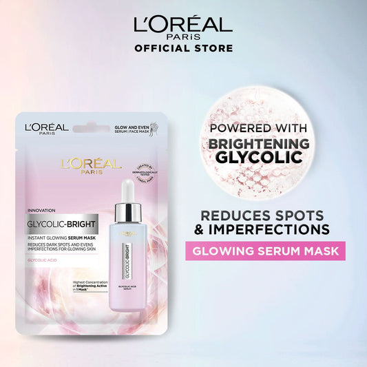 Glycolic Bright Instant Glowing Serum Mask - L'Oreal Paris