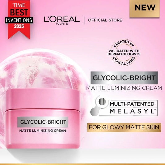 L'Oreal Paris- Glycolic-Bright Matte Luminizing Cream 30ml