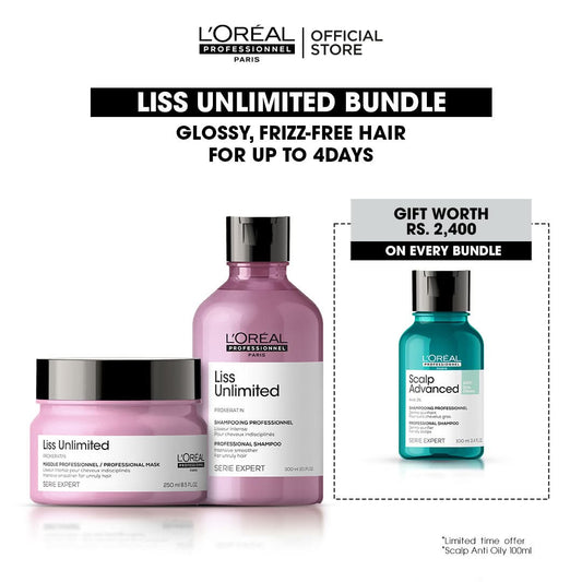 Buy Liss Unlimited Bundle & Get FREE Scalp Advance Anti Oily Shampoo 100ml