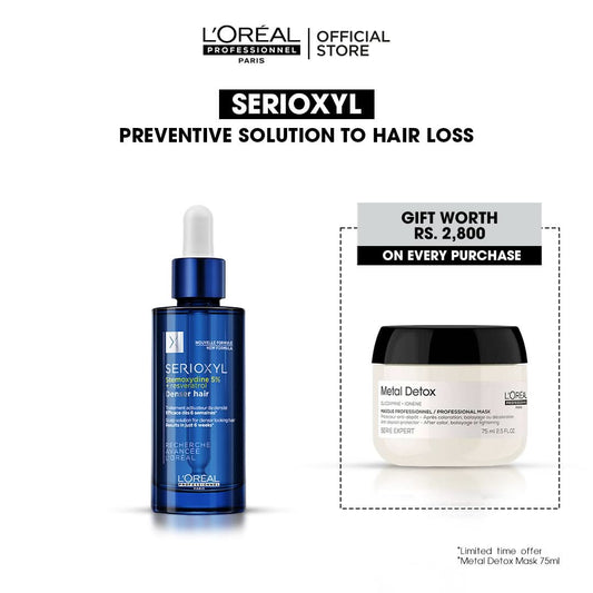 Buy Serioxyl Denser Hair Serum & Get Free Metal Detox Mask 75 ml