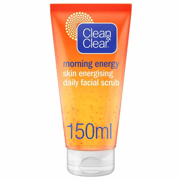 Clean & clear, daily facial scrub, morning energy, shine control, 150ml