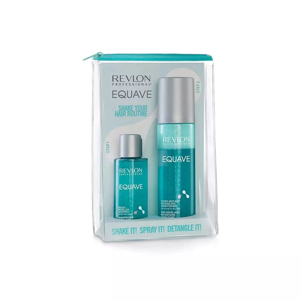 EQUAVE Hydro Care Set: Deep Cleansing Detox Micellar Shampoo 100ml and Instant Detangling Conditioner 200ml