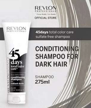 Revlonissimo 45 Days Total Color Care Conditioning Shampoo - Radiant Darks  275ml