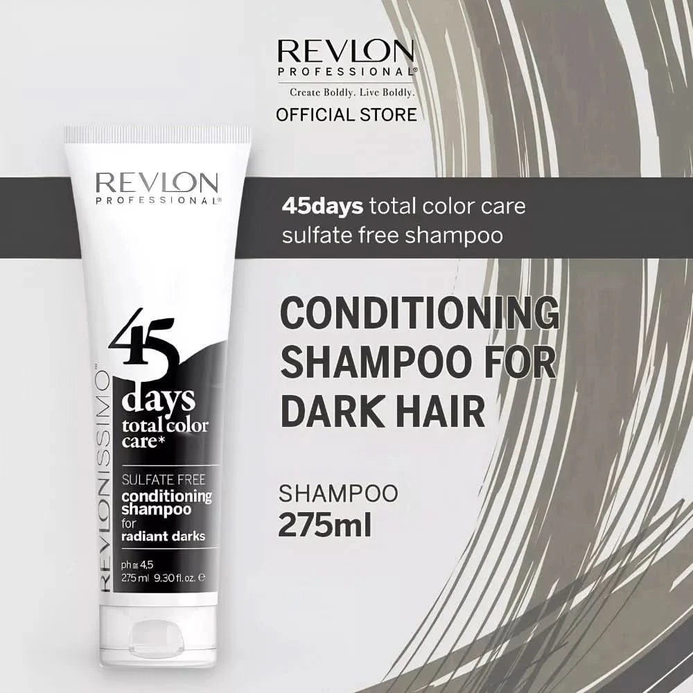 Revlonissimo 45 Days Total Color Care Conditioning Shampoo - Radiant Darks  275ml