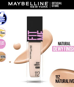 Maybelline NY New Fit Me Dewy + Smooth Liquid Foundation SPF 30