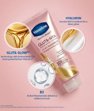 VASELINE GLUTA DEWY RADIANCE PINK 70ML