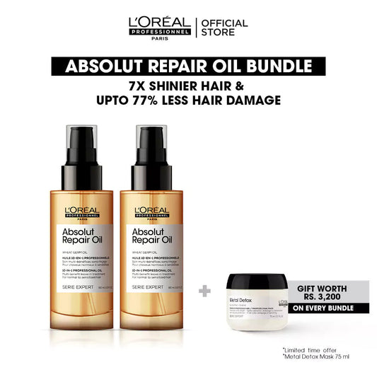 Absolute Repair Oil Bundle Deal + Free Metal Detox Mask 75 ml