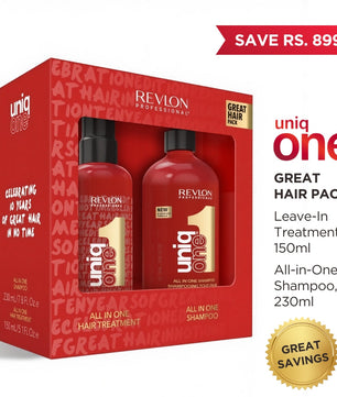 UniqONE DUO-PACK All-in-One Leave-In Hair Treatment Classic Fragrance 150ml + Shampoo 230ml