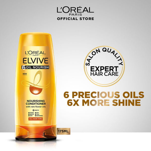 L'oreal paris 6 oil nourish conditioner 175 ml - for dull & dry hair