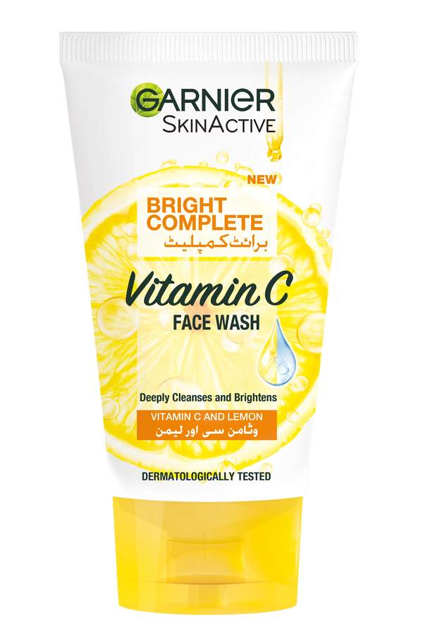 Garnier skin active bright complete face wash 100ml - for brighter skin