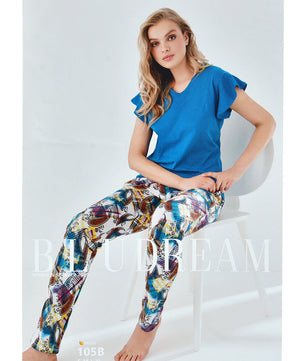 Blue Dream Ladies S/S Top With Payjama 105