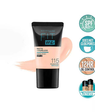 Maybelline fit me matte & poreless liquid foundation 18 ml