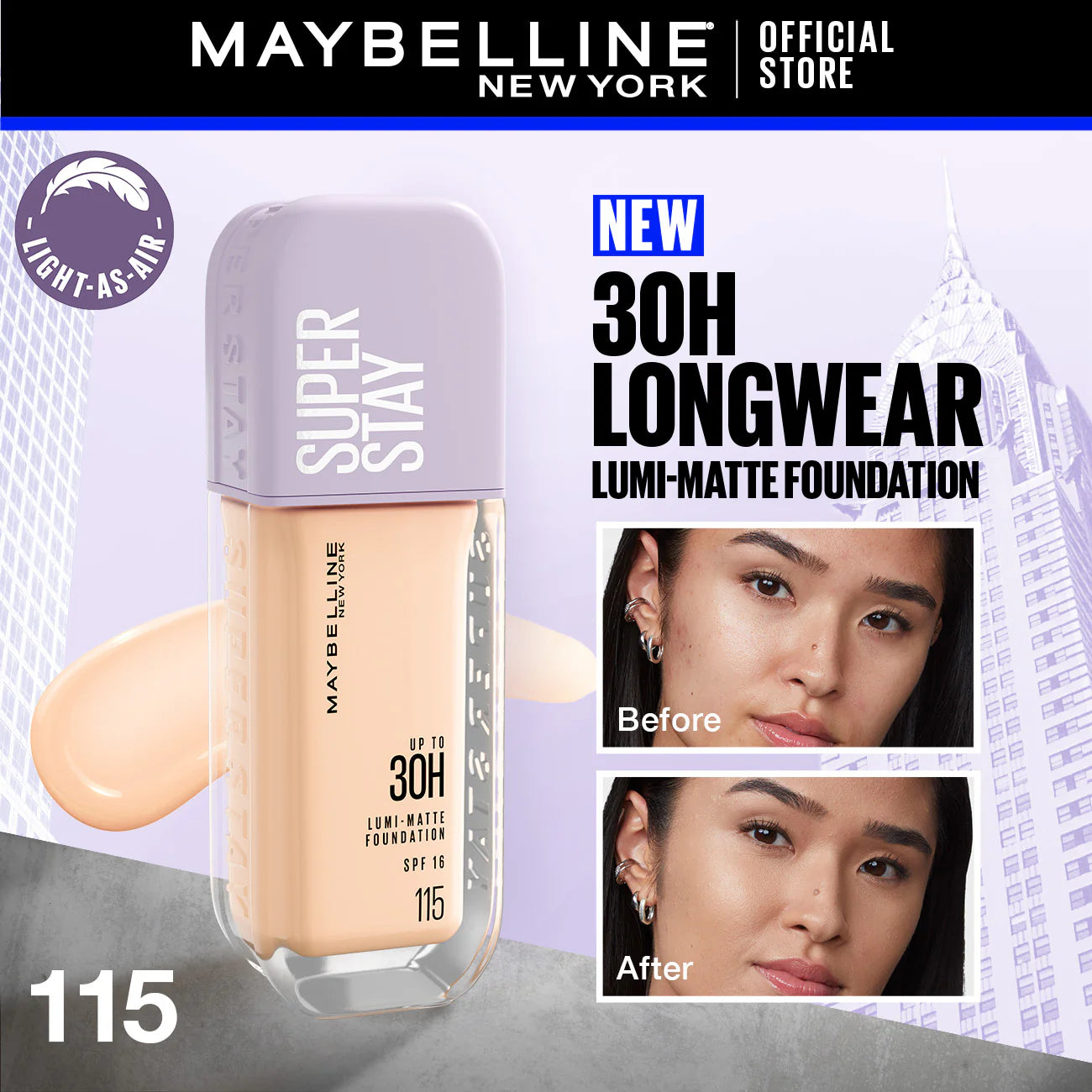 Maybelline Super Stay Up To 30H Lumi-Matte Foundation 18ml