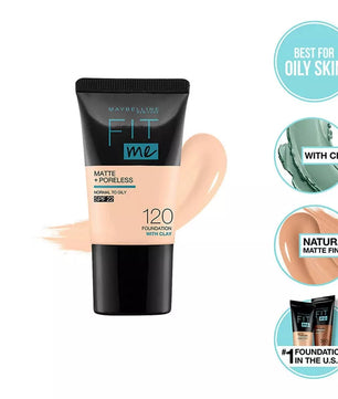 Maybelline fit me matte & poreless liquid foundation 18 ml