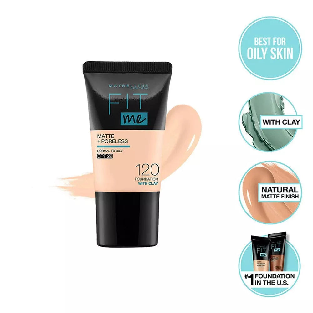 Maybelline fit me matte & poreless liquid foundation 18 ml