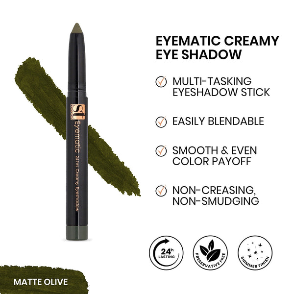 ST London - Eyematic Creamy Eye Shadow - Matte Olive