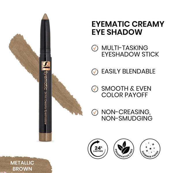 ST London - Eyematic Creamy Eye Shadow - Metallic Brown