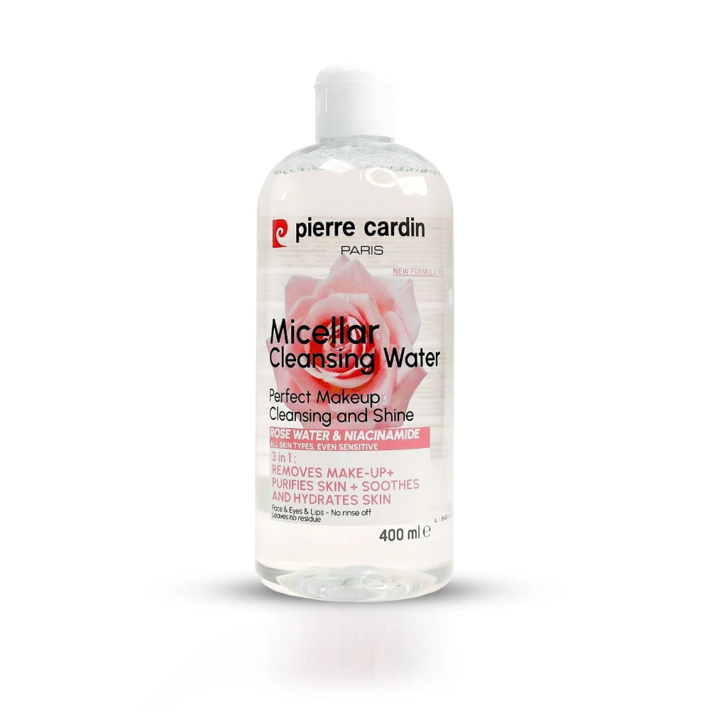 Cleansing Micellar Water 400ml - With Rose Water And Niacinamide - Pierre Cardin Pakistan 