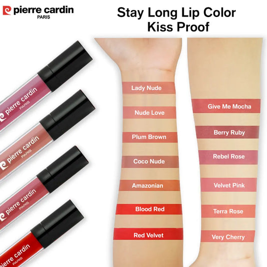 Stay Long Lip Color Kiss Proof Lipstick - Pierre Cardin Pakistan 