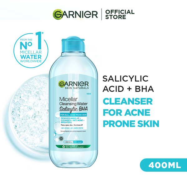 Garnier Salicylic + BHA Micellar Cleansing Water for Acne Prone Skin 400ml