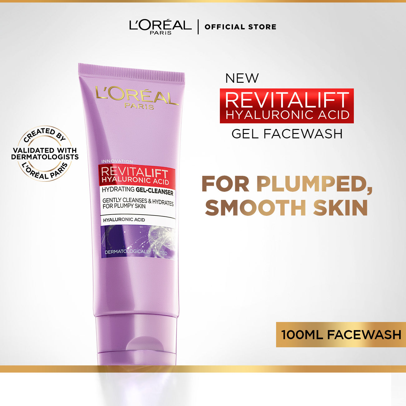 L’Oréal Paris Revitalift Hyaluronic Acid Hydrating Gel Facewash 100ml