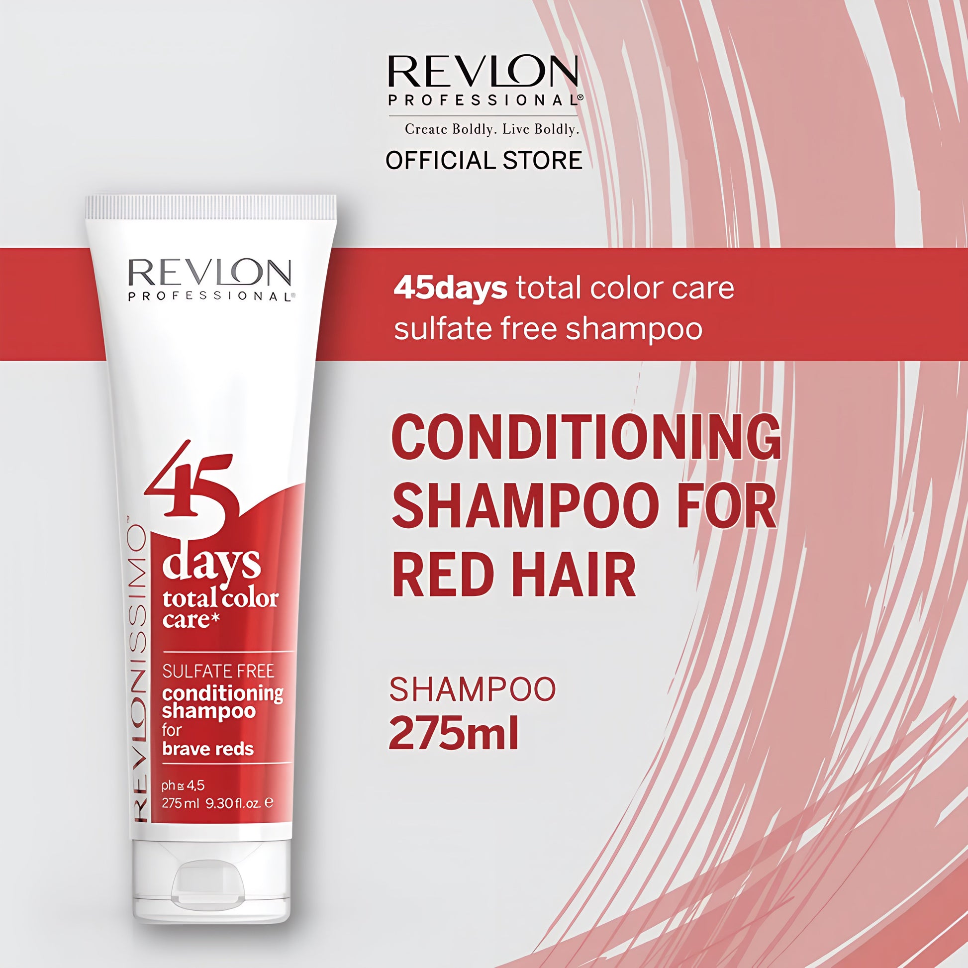 Revlonissimo™ 45 Days Total Color Care Conditioning Shampoo - Brave Reds  275ml