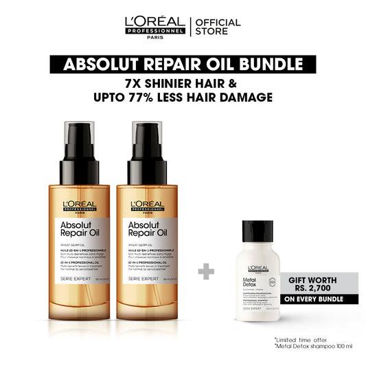 Absolute Repair Oil Bundle + Free Metal Detox Shampoo