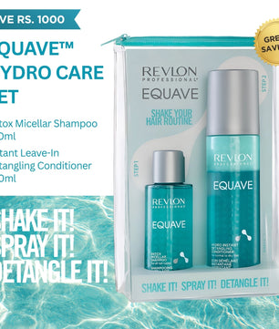 EQUAVE™ Hydro Care Set: Deep Cleansing Detox Micellar Shampoo 100ml and Instant Detangling Conditioner 200ml