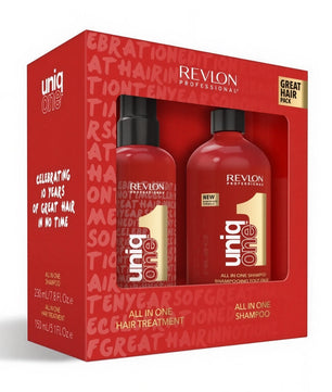 UniqONE DUO-PACK All-in-One Leave-In Hair Treatment Classic Fragrance 150ml + Shampoo 230ml