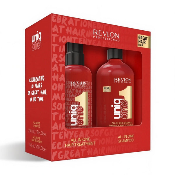 UniqONE DUO-PACK All-in-One Leave-In Hair Treatment Classic Fragrance 150ml + Shampoo 230ml