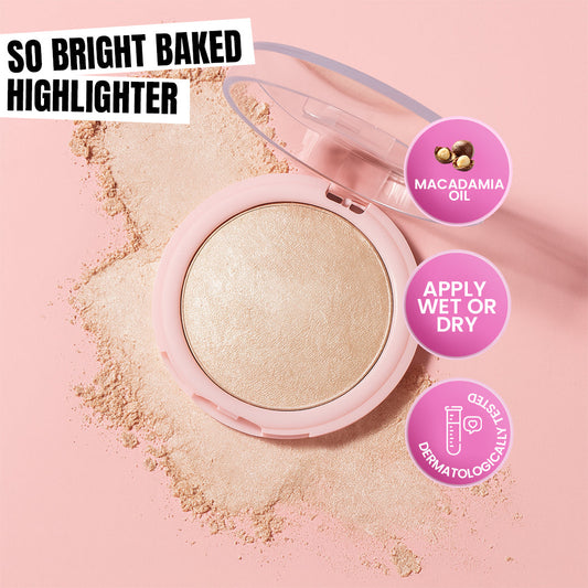So Bright Baked Highlighter - 01 Snowy Glowy Light