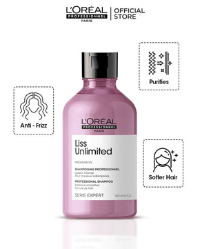 L'Oreal Professionnel Serie Expert Liss Unlimited Shampoo 300 ML - For Frizzy & Unruly Hair