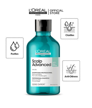 L'Oreal Professionnel Serie Expert Scalp Advance Shampoo 300 ML - For Oily Scalp