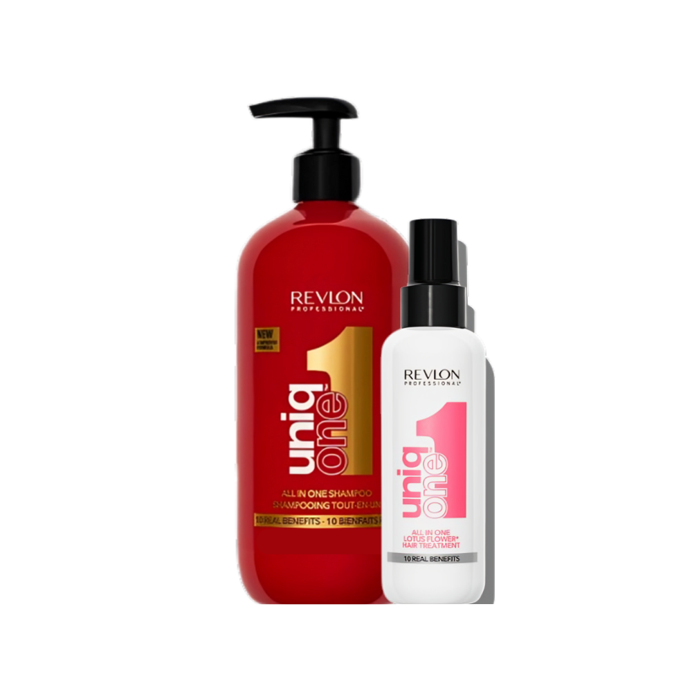 UniqONE DUO-PACK All-in-One Leave-In Hair Treatment Classic Fragrance 150ml + Shampoo 230ml