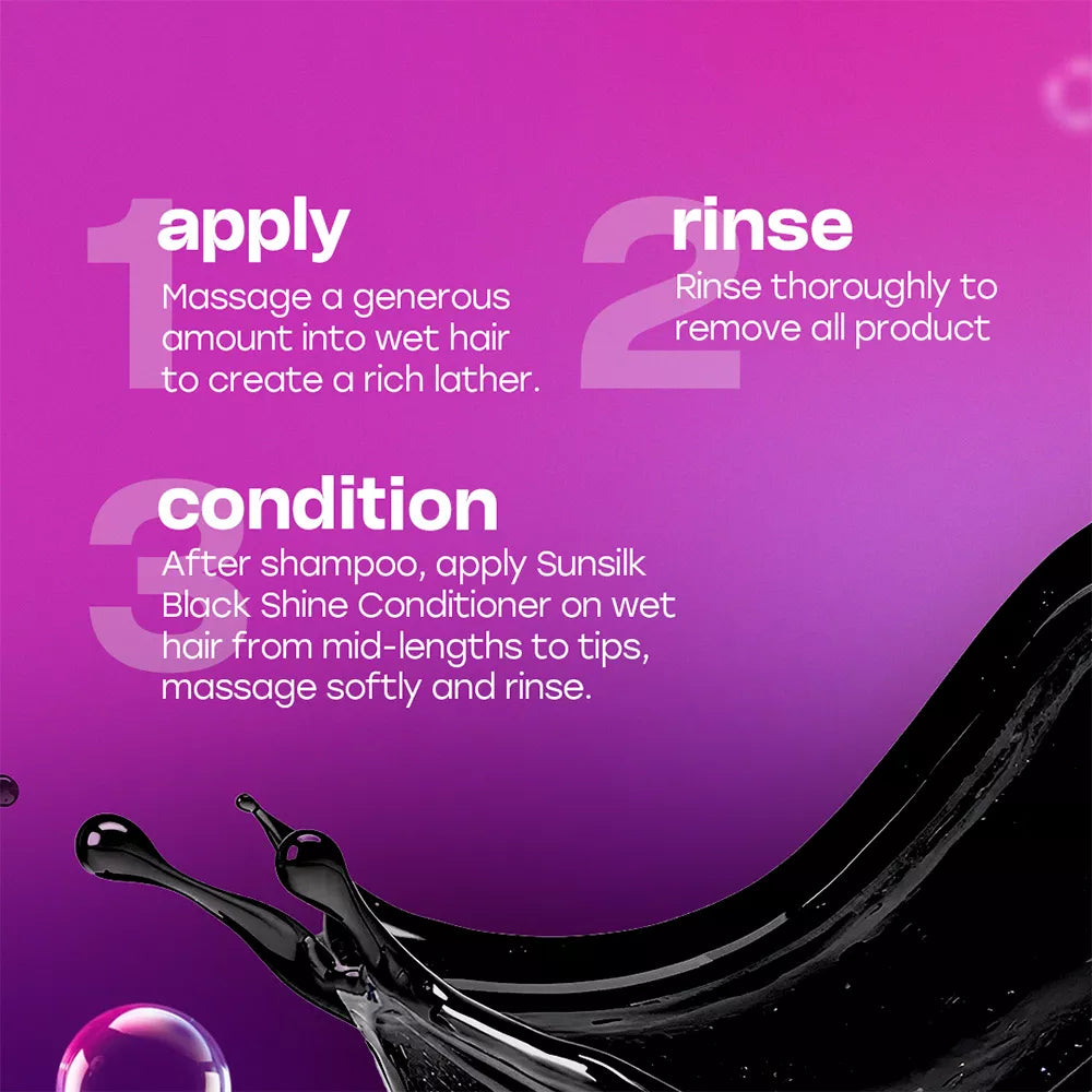 SUNSILK BLACK SHINE CONDITIONER 180ML