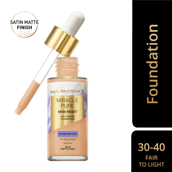 MF - Miracle Pure Skin Reset Foundation 30-40 fair to light