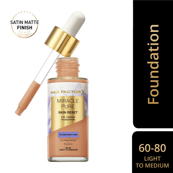 MF - Miracle Pure Skin Reset Foundation 60-80 light to medium