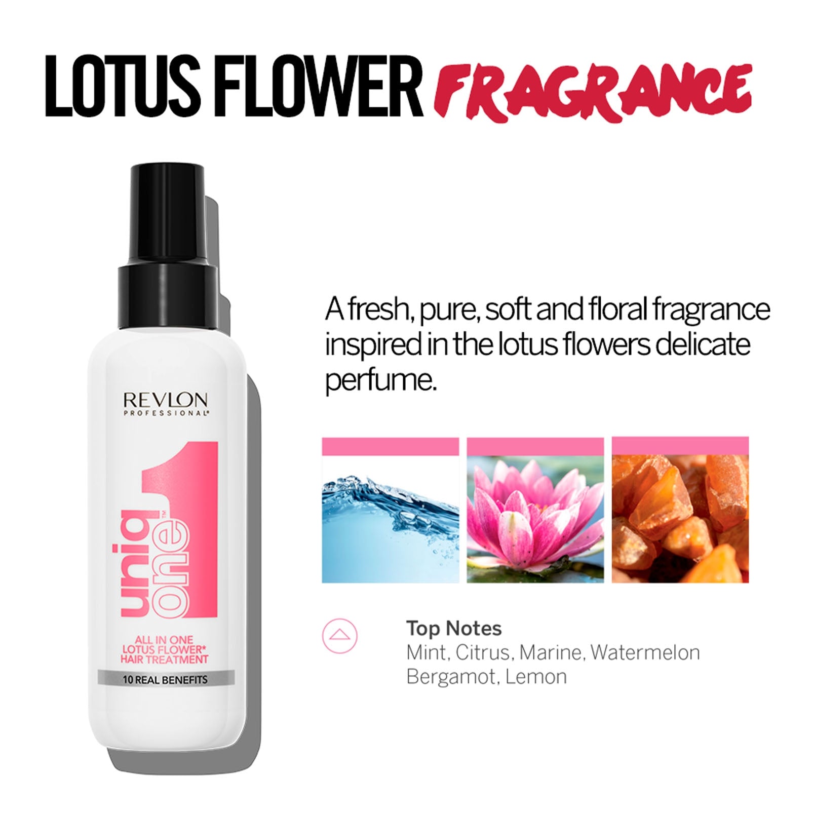  UniqONE™ Repair Hair Spray Leave-In Treatment - 150ml - "All-in-One" 10 Benefits Hair Serum - Lotus Fragrance