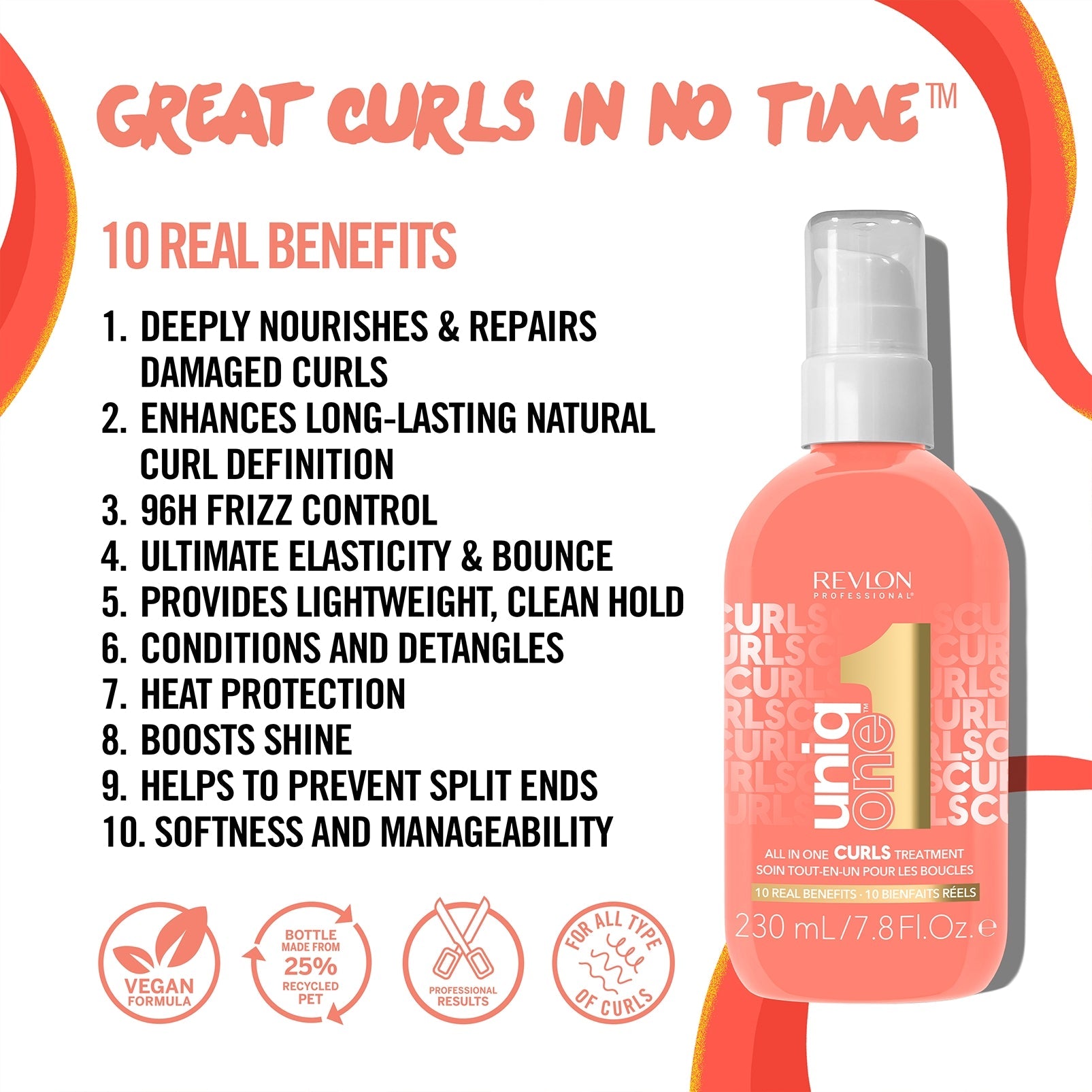 UniqONE™ All-in-One Leave-In Hair Treatment for Curls 230ml