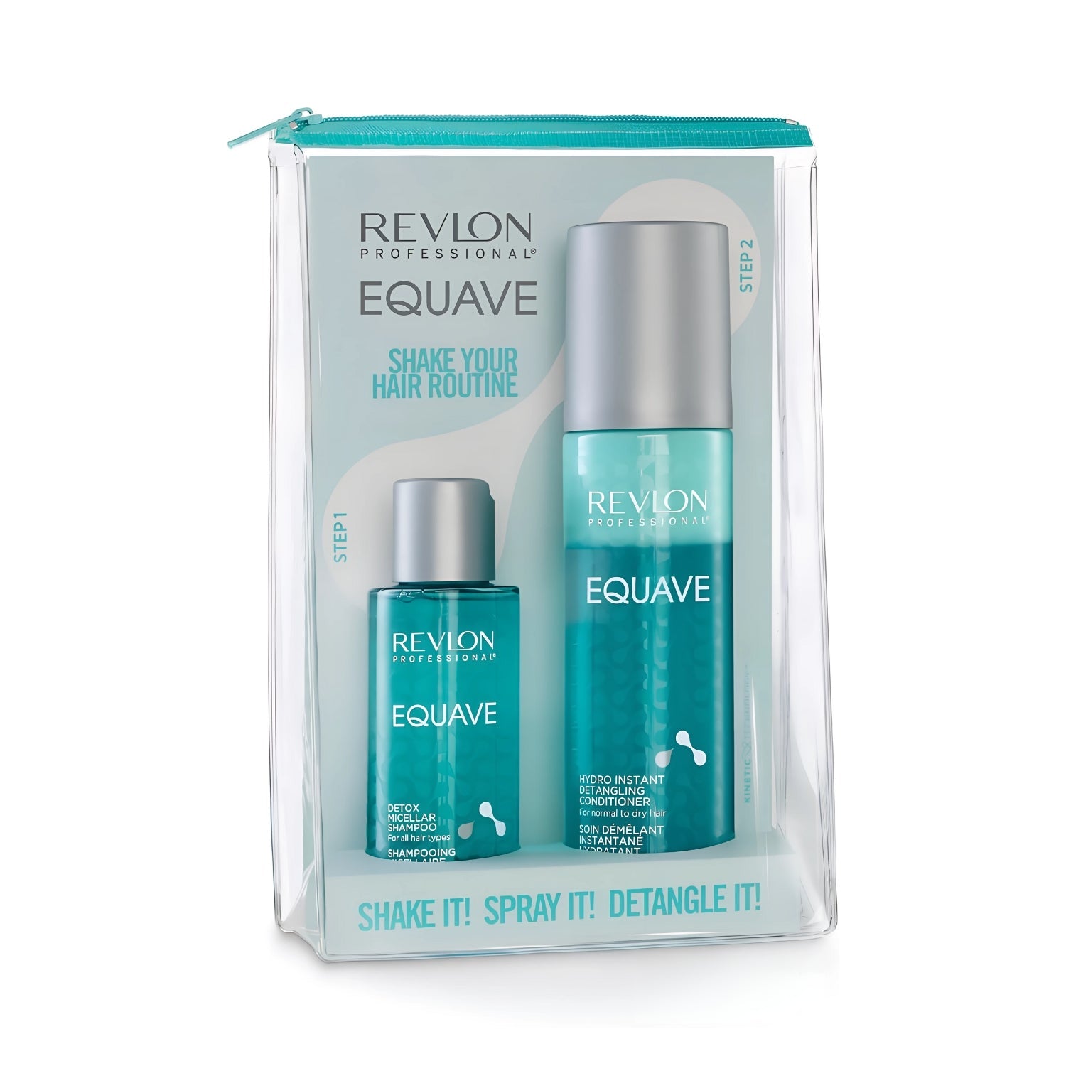 EQUAVE™ Hydro Care Set: Deep Cleansing Detox Micellar Shampoo 100ml and Instant Detangling Conditioner 200ml