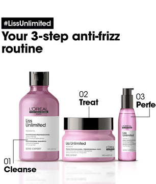 Loreal Professionnel Serie Expert Liss Unlimited Shine Perfecting Blow Dry Hair Oil 125 Ml