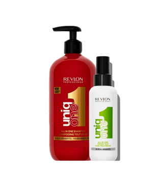 UniqONE DUO-PACK All-in-One Leave-In Hair Treatment Classic Fragrance 150ml + Shampoo 230ml
