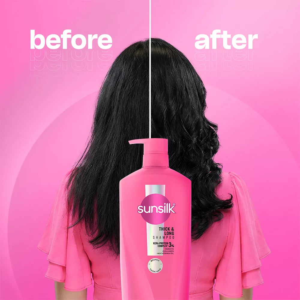 SUNSILK THICK AND LONG SHAMPOO 650 ml