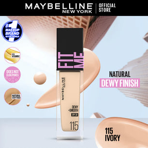 Maybelline NY New Fit Me Dewy + Smooth Liquid Foundation SPF 30