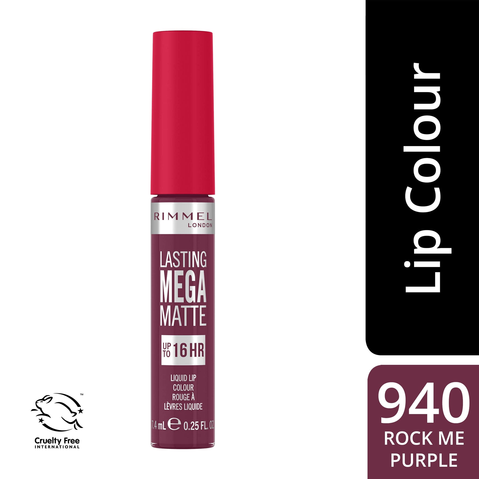Rimmel London Lasting Mega Matte Liquid Lip Color 940 Rock Me Purple