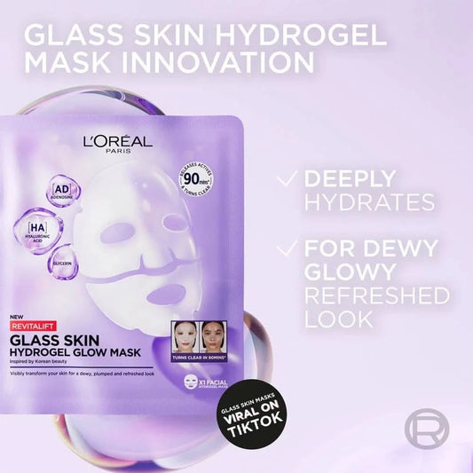 Loreal Paris Mask Revitalift Hyaluronic Acid Glass Skin Hydrogel Glow 25g.