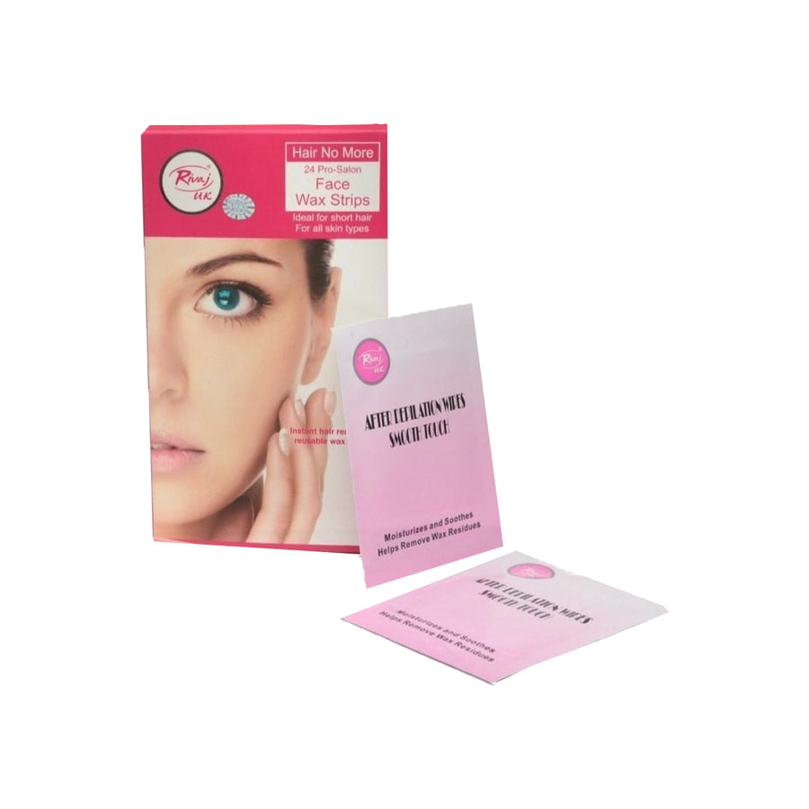 Rivaj uk hair No More 24 pro-salon face wax Strips