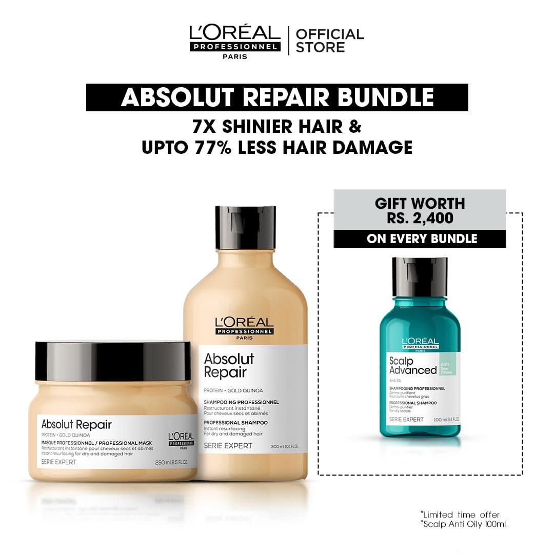 Buy Absolut Repair Bundle & Get FREE Scalp Advance Anti Oily Shampoo 100ml