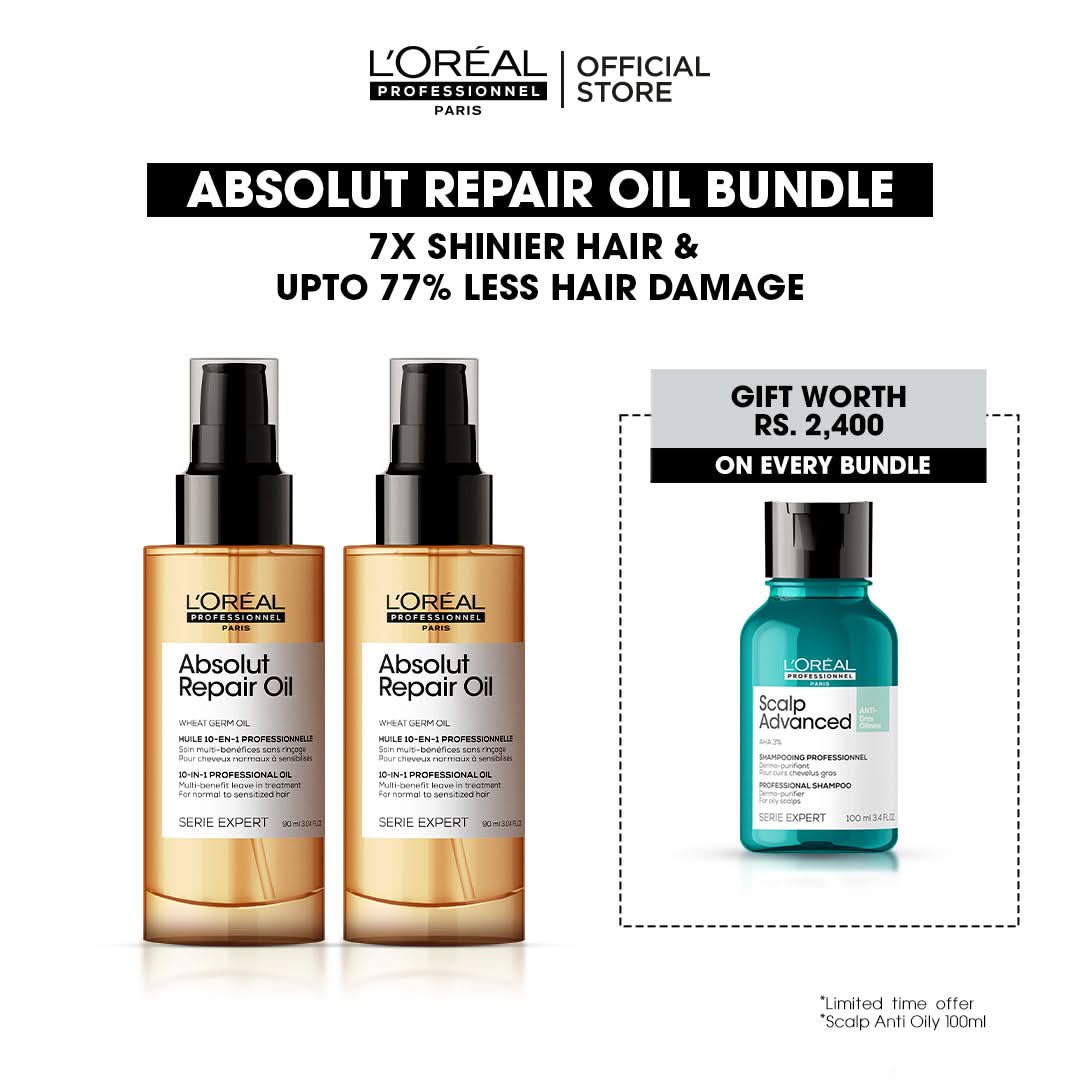 Buy Absolut Repair Oil Bundle & Get FREE Scalp Advance Anti Oily Shampoo 100ml