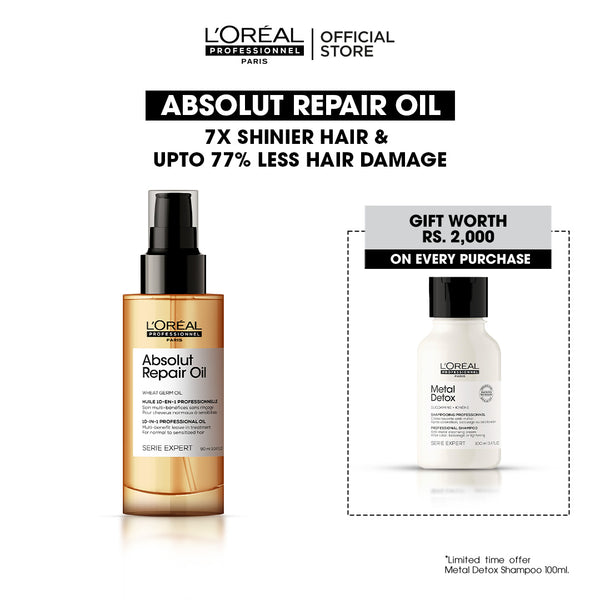 Buy Absolut Repair Oil and Get FREE Metal Detox Shampoo Worth Rs. 2000